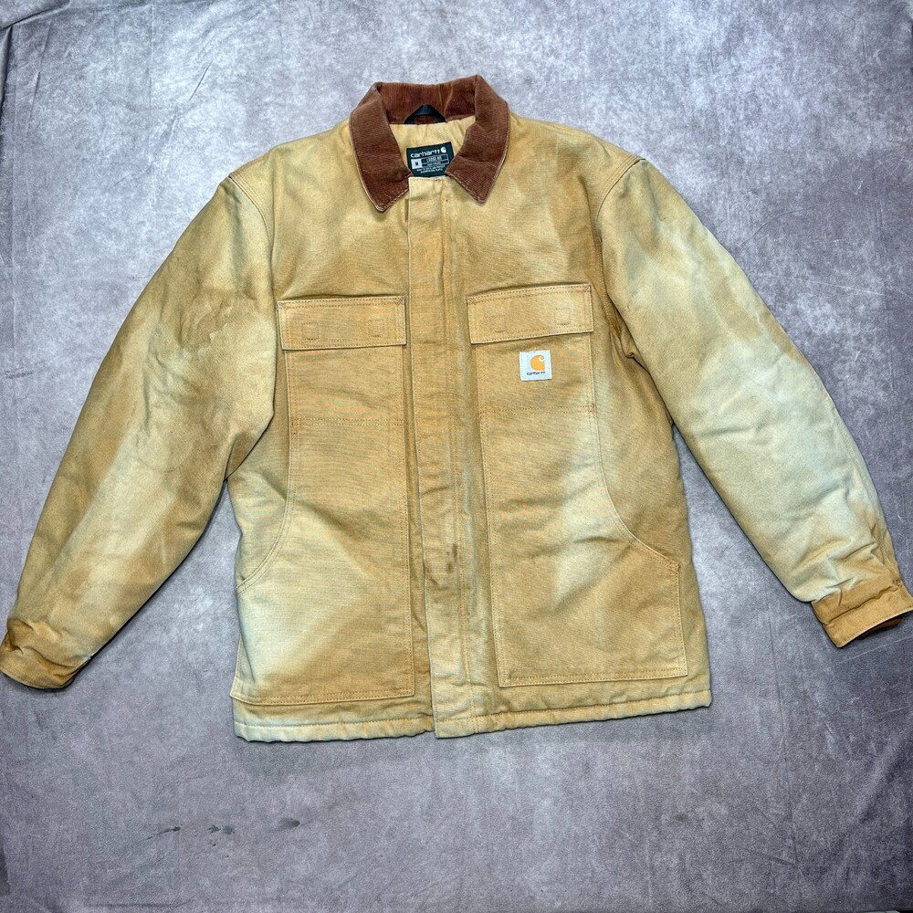 Carhartt Traditional Jacket Mens M Brown C003 BRN Arctic Quilt Lined Canvas Coat